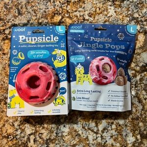 WOOF Pupsicle Treat Dispensing Dog Toy & Treat